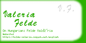 valeria felde business card